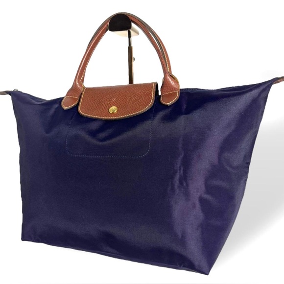 Longchamp 16 x 10 Purplish Blue Tote Bag - Picture 1 of 7
